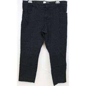 A New Day Black Straight Jeans sz 16 Stretch Elastic Waist Pockets Casual SImple